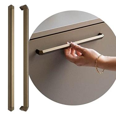 Imagem de 2 Peças Puxador Trip Slim Para Móvel Gaveta Alumínio 256mm (Bronze Fosco)