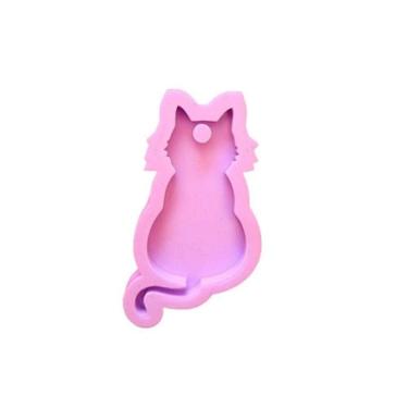 Imagem de Molde De Silicne Gato Resina Chaveiro Silhueta