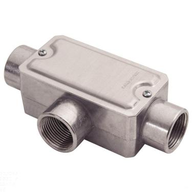 Imagem de Condulete fixo 3/4&quot; tipo &quot;T&quot; - com tampa / rosca BSP / sem pintura Tramontina