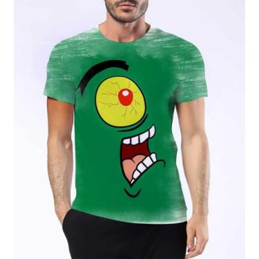 Imagem de Camisa Camiseta Plankton Invejoso Balde De Lixo Bob Hd 2 - Estilo Krak