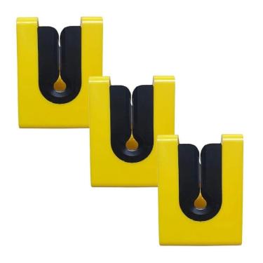 Imagem de Kit 3 Abridor Sachês Triangular De Mesa Base Amarelo Khort