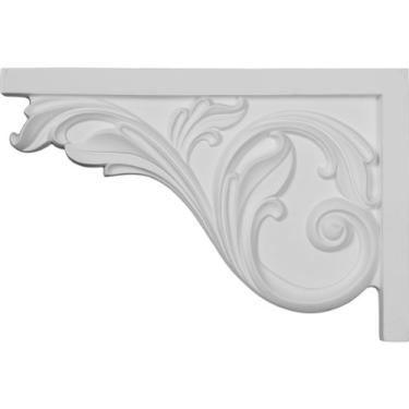 Imagem de Ekena Millwork SB11X07AC-L Suporte de Escada Grande Acanto, Esquerda, 29 cm L x 19 cm A x 3/4 cm D, Primed