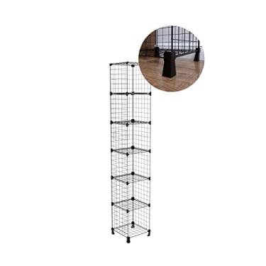 Imagem de Estante de Aço 6 Nichos para Livros Livreiro Vertical Organizador Prateleira Aramada 185cm