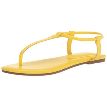 Imagem de NINE WEST Sandália feminina Bassie3, Amarelo, 6.5