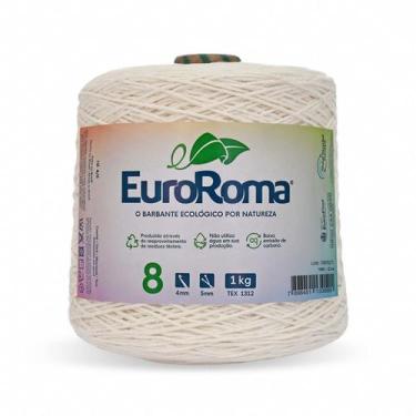Imagem de Barbante Euroroma Cru 1 Kilo Fio Nº 4 - Nº 6 - Nº 8 - Linha Para Croch