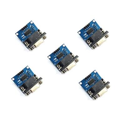 Imagem de Kiro&Seeu 5 peças MAX3232 chip conector de módulo raiz RS232 para TTL fêmea porta serial para TTL DB9 placa de módulo conversor compatível com atualizações de equipamentos como DVD Ar-duino Raspberry Pi