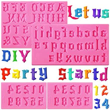 Imagem de Moldes e números de letras, moldes de silicone número 0-9 3D chocolate fondant moldes de bolo para topo de bolo, moldes de doces, ferramentas de fondant, moldes de resina, joias de Ação de Graças, decoração de Natal