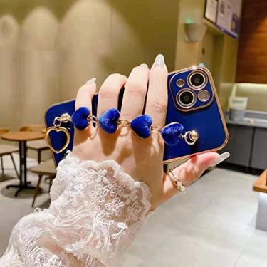 Imagem de Capa de telefone com pulseira de metal de pelúcia de metal para iPhone 13 12 Mini 11 Pro Max XR XS X 6 6S 7 8 plus SE 2020 Capa, I, Para iPhone 7 8