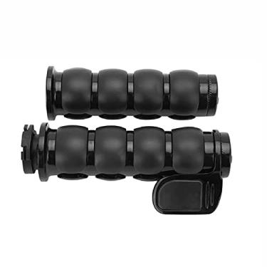 Imagem de TOTMOX Aderências de mão antiderrapantes pretas, apoios de mão universais para motocicleta, apoios de guidão cromados antiderrapantes, compatíveis com Harley Davidson Sportster 7/8" (22 mm), com assistência de acelerador