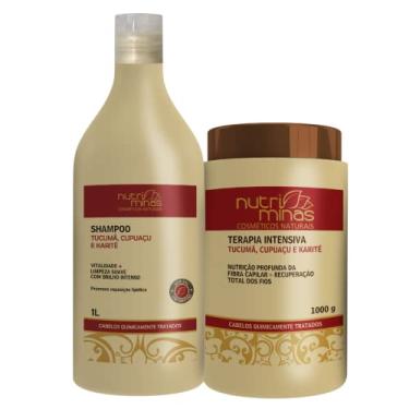 Imagem de Kit Pós Química Tucumã Nutriminas Shampoo e Máscara 1 Litro