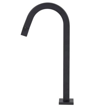 Imagem de Torneira Banheiro Slim Tube Quadrada Alta Preta