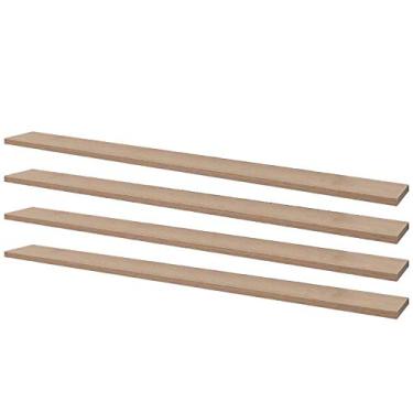 Imagem de Kit 4 Prateleiras 90 x 10cm Carvalho Suporte Invisível