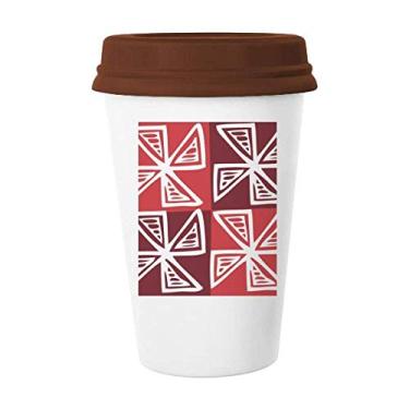 Imagem de Moinho de vento vermelho Totems Civilização Civilização Antiga Caneca Café Copo Cerâmica Copo Tampa