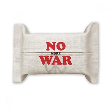 Imagem de No More War World Love Peace World Suporte de capa de papel para lenços faciais, saco de linho de algodão