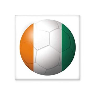 Imagem de Azulejo de cerâmica brilhante com a bandeira nacional do Marfim da Coate D'Ivoire