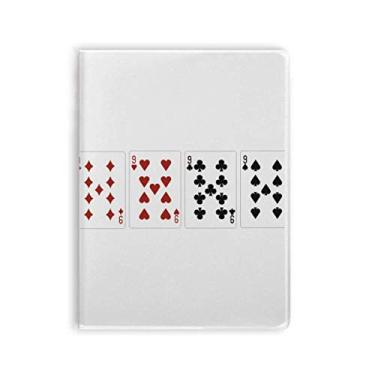 Imagem de Caderno com estampa de clube de diamante com 9 corações, capa macia para diário