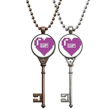 Imagem de OFFbb-USA Direction Cardíaco Dígitos Art Deco Presente Fashion Chaveiro Pingente Joias Decoração Casal