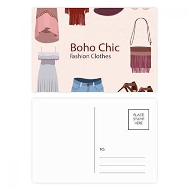 Imagem de Bohe mia wind Fashion Clothes Conjunto de cartões postais de aniversário Cartão de agradecimento