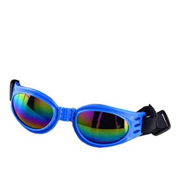 Imagem de Baluue Óculos de sol com proteção UV para cães azul estilo moderno