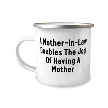 Imagem de Perfect Mother-in-law, A Mother-In-Law Doubles The Joy Of Have A Mother, Special Birthday Caneca de acampamento de 355 ml para mãe