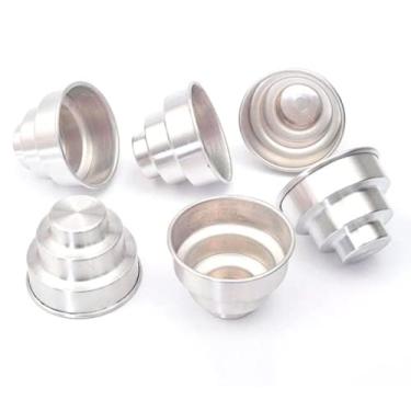 Imagem de Forminha Mini Bolo 3 Andares Aluminio Com 24 Peças