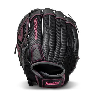 Imagem de Franklin Sports Luva de softbol Fastpitch – Fastpitch Pro – Luva de softbol para adultos e jovens – Campo interno e externo – Rosa 30,5 cm – Mão esquerda