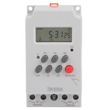 Imagem de TM630A 12V DC Mini Microcomputador Digital LCD Interruptor Temporizador de Energia para Caixa de Luz de Propaganda/Lâmpada de Rua/Forno/Equipamento de Transmissão (DC 12V)
