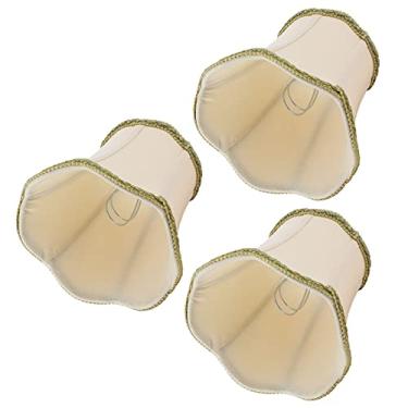Imagem de Conjunto De 3 Abajures Pequenos, Abajur De Tecido Europeu Com Clipe Em Ondas E14, Abajures Inferiores, Kit De Abajur Moderno Para Lustre De Mesa