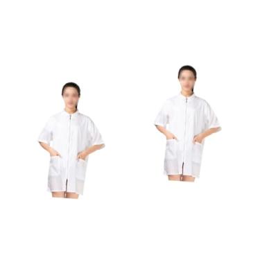 Imagem de Mipcase 3 Pecas pano de corte de cabelo kit de unhas de gel tops macacão para homens de cabelo manga curta roupas de de cabelo homem manga comprida uniforme camiseta bata