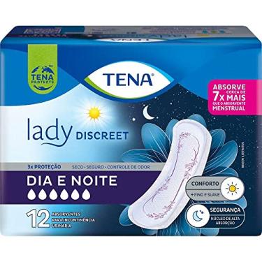 Imagem de Tena Lady Discreet, Absorvente para Incontinência Urinária Moderada, Dia e Noite, sem abas - 12 unidades