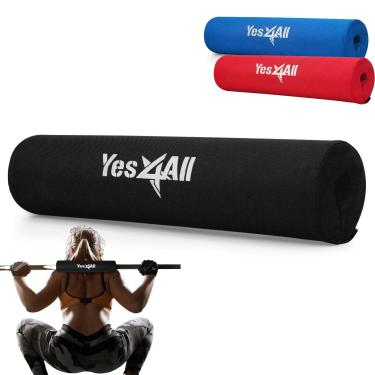 Imagem de Yes4All Almofada de barra de espuma – Almofada de barra olímpica – Almofada de agachamento de barra – Almofada de pescoço para barra de agachamento, impulsos de quadril – Almofada