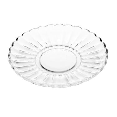 Imagem de Conjunto 6 Prato de Vidro para Sobremesa Pétala 20cm - Wolff