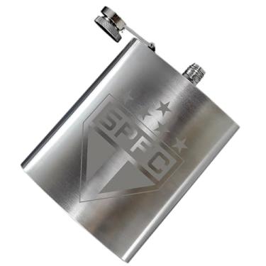 Imagem de Cantil de Uisque Cantil Portátil de Whisky Cachaça Pitu Vodka Gin Conhaque Vinho Aperitivo Inox Personalizado 198ml 7Oz Portátil de Bolso Bebida