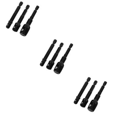 Imagem de OSALADI 3 Partidas Haste Conversão Alça Hexagonal Adaptador Broca Soquete Adaptador Tomada Adaptador Soquete Broca Adaptador Impacto Aço Chave Inglesa Grande