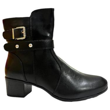 Imagem de Bota Feminina Mooncity Com Fivela - Preto