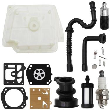 Imagem de SYOWADA Filtro de ar de substituição 1135 141 2200 para kit de reparo de carburador Stihl MS361, 1128 358 7701 1122 647 9400 com coletor de admissão de filtro de combustível com vela de ignição