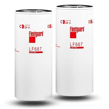 Imagem de DSS AUTO PARTS Compatível com filtro de lubrificante de óleo Cummins Fleetguard Filtração Spin-Off de fluxo completo Fleetguard LF667 B7600 DN-P553191-2PCS