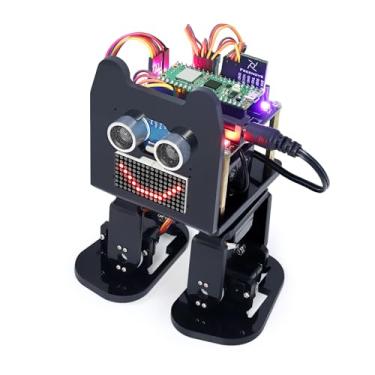 Imagem de Freenove Kit de robô bípede para Raspberry Pi Pico W (incluído) (compatível com Arduino IDE), expressões de matriz de LED, prevenção de obstáculos, luzes coloridas, campainha, alto-falante, aplicativo