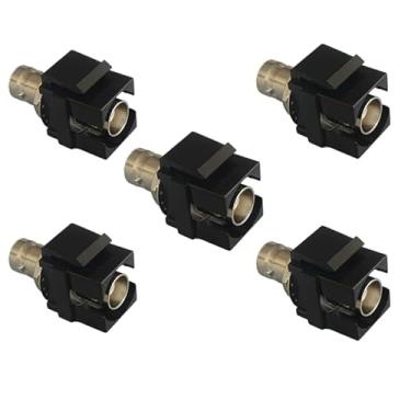 Imagem de Adaptador fêmea para fêmea, conector de anteparo, expansão coaxial, plugue de acoplador BNC para sistema de câmera de segurança de circuito fechado de televisão adaptador de instalação do painel (5