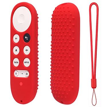 Imagem de Capa de silicone para Chromecast com Google TV 2020 Voice Remote Capa protetora para Chromecast Voice Remote 2020 (Vermelho)