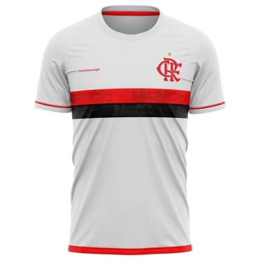 Imagem de Camiseta Braziline Approval Flamengo Infantil -  Branco e Vermelho-Unissex