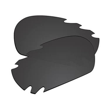 Imagem de EZReplace Lentes de reposição para óculos de sol Oakley Racing Jacket ventilados (lentes polarizadas) – Serve para armação ventilada Oakley Racing Jacket (preto carbono)