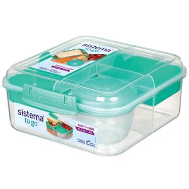 Imagem de Pote Bento de plástico Sistema To Go Collection para almoço e armazenamento de alimentos, 1,25 litros, vários compartimentos (as cores podem variar)