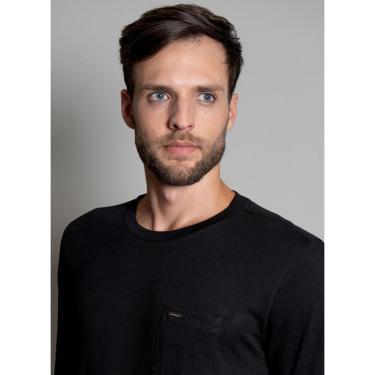 Imagem de Camiseta Signature Básica ML Elastano Preta-Masculino
