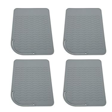 Imagem de Artigos de Couro Ferramentas de Couro Almofada Silicone Resistente Ao Calor Esteira Portátil Viagem Silicone Alisador de Cabelo Esteira de Calor para Curling Ferro Alisador