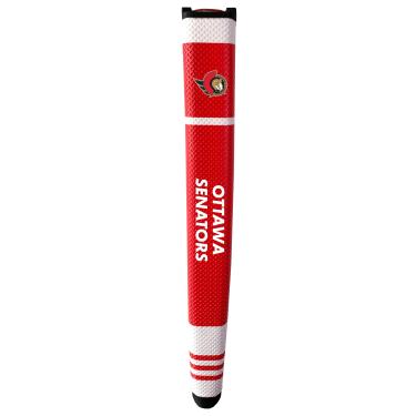 Imagem de Team Golf NHL Ottawa Senators Golf Putter Grip com marcador de bola superior de gel removível, aderência larga durável e fácil de controlar