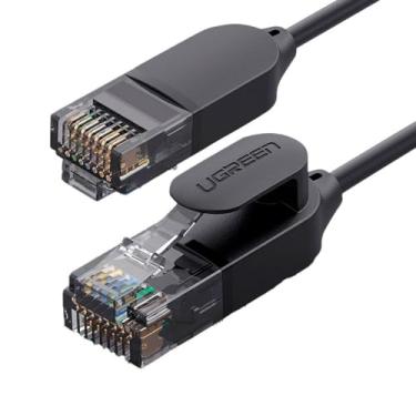 Imagem de Cabo Rede RJ45 Cat6A UTP Ethernet Macho 0.5 Metro Preto Alta Velocidade Conexão Estável e Eficiente Ideal para Redes Domésticas e Corporativas