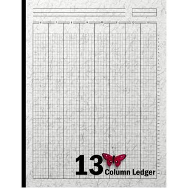 Imagem de 13 Column Ledger Book: 13 Column Ledger Notepad, Thirteen Column Columnar Pad, Accounting Thirteen Column Ledger Book, 120, Size 8.5"X11"(Volume-3)