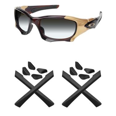 Imagem de Mryok 2 pares de kits de substituição de peças de nariz para Oakley Pit Boss 2 OX3128 53 mm - Preto e preto