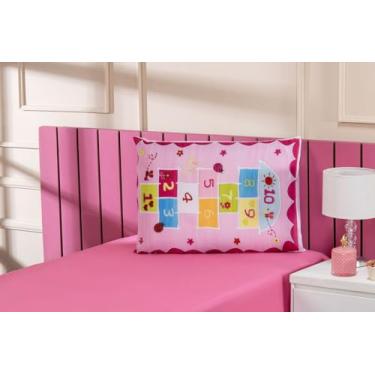 Imagem de Jogo Lençol Cama Solteiro Infantil Personagens duas peças (Amarelinha)